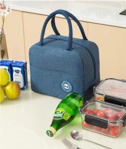 Merkloos Koeltas Lunch - Lunchtas Volwassenen - Kinderen - Lunchtrommel - Picknicktas - Koelzak - Coolbag - Waterdicht - Lunchtas - Koeltasje - Donker Blauw -Kampeeruitrusting 1015x1200 1