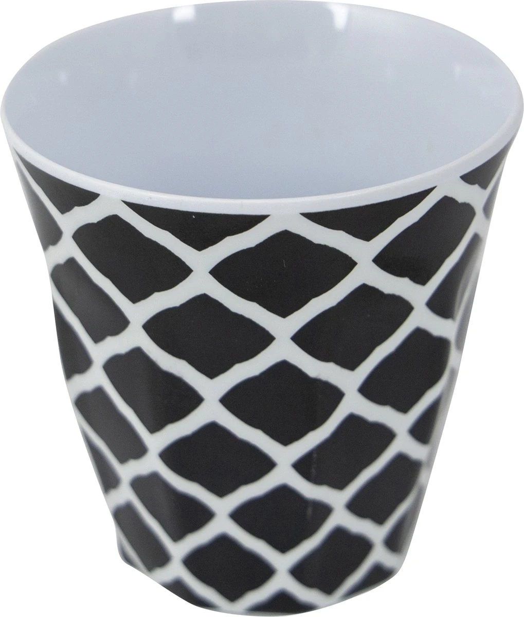 Bo-Camp Servies - Mix & Match - 16 Delig - Zwart/Wit 4 Bo-Camp Servies - Mix & Match - 16 Delig - Zwart/Wit - Afbeelding 4