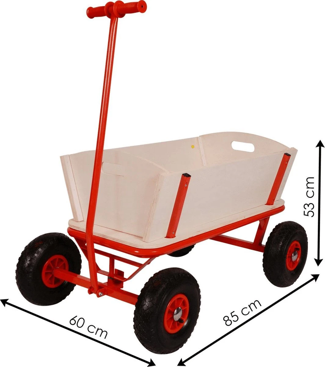 Benson Bolderkar - Bolderwagen Hout - Strandwagen - Kinderen - Boodschappenkar 7 Benson Bolderkar - Bolderwagen Hout - Strandwagen - Kinderen - Boodschappenkar - Afbeelding 7