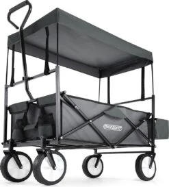 Monzana Bolderkar Opvouwbaar - 100 Liter - Met Afneembaar Dak Grijs