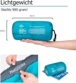 Naturehike® 3D Luchtmatras Premium - Comfortabel R-waarde 2.0 - Extra Dikke Slaapmat - Luchtbed Kamperen - Opblaasbaar Matras - Lichtgewicht - Outdoor - Camping -Kampeeruitrusting 1095x1200