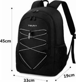 Koeltas Rugzak (25L) - Geschikt Voor 28 Blikjes - Lunchtas Voor Dames En Heren - Zwart -Kampeeruitrusting 1101x1200 3