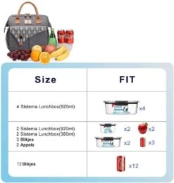 HN® Lunchtas Grijs Pijlen, Geïsoleerde Koeltas, Lekvrij, Extra Grote Opening Voor De Lunch Box, 25×16,5×26cm Design Heren En Dames -Kampeeruitrusting 1138x1200 3