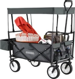 Monzana Bolderkar Opvouwbaar - 100 Liter - Met Afneembaar Dak Grijs -Kampeeruitrusting 1148x1200 5