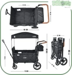FableKids LEO X4Lite Opvouwbare Handkar Met Dak Onyx Zwart 21 FableKids LEO X4Lite Opvouwbare Handkar Met Dak Onyx Zwart -Kampeeruitrusting 1159x1200 5