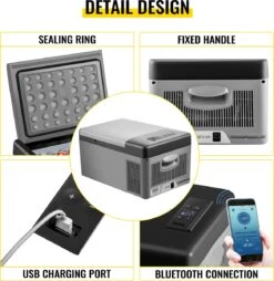 VEVOR - Coolbox - Koelbox 15L - Elektrische Coolbox - Draagbare Mini Koelkast - Draagbare Auto Vriezer 12/24Volt -Kampeeruitrusting 1167x1200 5