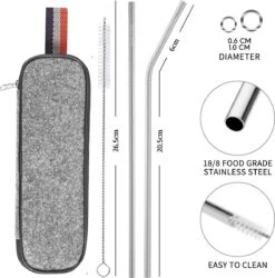 House Of Husk Reisbestek - Reis Bestekset - Chopsticks - Metalen Rietjes Met Borstel - Lepel - Vaatwasserbestendig - RVS - 7 Delig - Zilver -Kampeeruitrusting 1186x1200 4