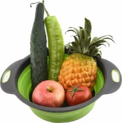 Merkloos Inklapbare Vergiet - Opvouwbaar - Groot - Blauw - Siliconen -Kampeeruitrusting 1186x1200 6