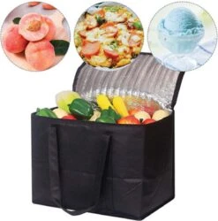 Merkloos 2 Stuks Geïsoleerde Koeltas Met Bodemplaat - Zwart -Kampeeruitrusting 1187x1200 4