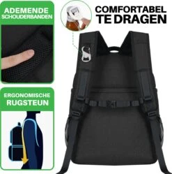 Brisby 4 Laags Geïsoleerde Koeltas Rugzak - 25 Liter - Met Handige Vakken Voor Bestek En Essentials - Waterafstotend Materiaal - Zwart -Kampeeruitrusting 1192x1200 11