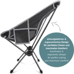 Smartpeas Camping Stoel Van Stevig 600D Polyester En Aluminium - Lichtgewicht En Opvouwbaar - Camping Gadget Inclusief Zijzakken +Plus: Strandmat & Draagtas -Kampeeruitrusting 1195x1200 6