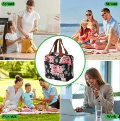 Brisby 4 Laags Geïsoleerde Koeltas - Lunchtas 4 Liter - Bloemetjes -Kampeeruitrusting 1197x1200 42