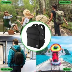 Brisby 4 Laags Geïsoleerde Koeltas Rugzak - 25 Liter - Met Handige Vakken Voor Bestek En Essentials - Waterafstotend Materiaal - Zwart -Kampeeruitrusting 1197x1200 45