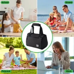 Brisby 4 Laags Geïsoleerde Koeltas - Lunchtas 10 Liter - Zwart -Kampeeruitrusting 1197x1200 46