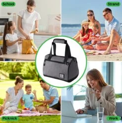 Brisby 4 Laags Geïsoleerde Koeltas - Lunchtas 10 Liter - Donkergrijs -Kampeeruitrusting 1197x1200 49