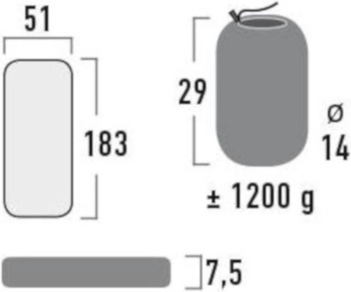 High Peak Dayton - Luchtbed - Donkergrijs 2 High Peak Dayton - Luchtbed - Donkergrijs - Afbeelding 2
