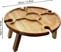 Merkloos Opvouwbare Draagbare Picknicktafel, Outdoor Opvouwbare Lichtgewicht Kampeertafel 30,5 Cm Kleine Houten Wijnpicknicktafel Voor Feest, Strand, Tuin, Camping, Barbecue, Reizen -Kampeeruitrusting 1200x1027 2
