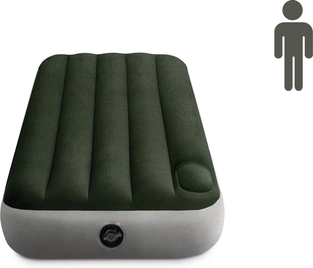 Intex Luchtbed - Downy - Formaat: Cot - B76 X L191 X H25 Cm - Ingebouwde Voetpomp- Met Reparatieset 2 Intex Luchtbed - Downy - Formaat: Cot - B76 X L191 X H25 Cm - Ingebouwde Voetpomp- Met Reparatieset - Afbeelding 2