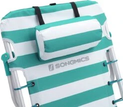 Strandstoel Met Afneembare Hoofdsteun, Draagbare Klapstoel, Campingstoel, Rugleuning Tot 180° Verstelbaar, Met Bekerhouder En Zijvak, Groene En Witte Strepen GCB62JW 14 Strandstoel Met Afneembare Hoofdsteun, Draagbare Klapstoel, Campingstoel, Rugleuning Tot 180° Verstelbaar, Met Bekerhouder En Zijvak, Groene En Witte Strepen GCB62JW -Kampeeruitrusting 1200x1038 2