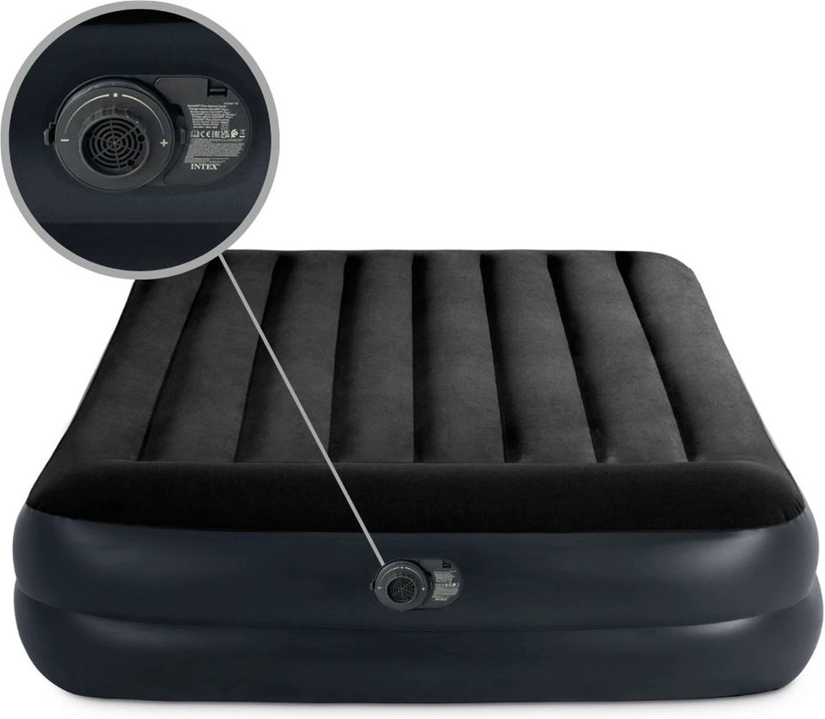 Intex Luchtbed - 2-Persoons - 152 X 203 X 42 Cm - Blauw - Met Pomp + Hoeslaken Wit + Reparatieset 5 Intex Luchtbed - 2-Persoons - 152 X 203 X 42 Cm - Blauw - Met Pomp + Hoeslaken Wit + Reparatieset - Afbeelding 5