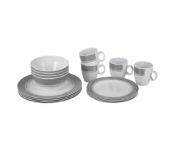 Bo-Camp - Servies - Classic - 16-Delig - Wit/Grijs 9 Bo-Camp - Servies - Classic - 16-Delig - Wit/Grijs -Kampeeruitrusting 1200x1050 25