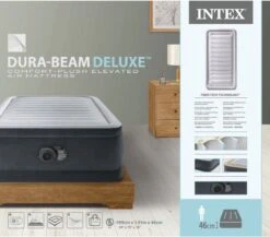 Intex Luchtbed - 1-Persoons - 99 X 191 X 46 Cm - Grijs - Met Ingebouwde Pomp, Hoeslaken Antraciet En Reparatieset -Kampeeruitrusting 1200x1054 2