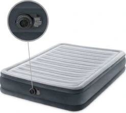 Intex Luchtbed - Twijfelaar - 137 X 191 X 33 Cm - Grijs - Met Ingebouwde Pomp, Hoeslaken Antraciet En Reparatieset 14 Intex Luchtbed - Twijfelaar - 137 X 191 X 33 Cm - Grijs - Met Ingebouwde Pomp, Hoeslaken Antraciet En Reparatieset -Kampeeruitrusting 1200x1073