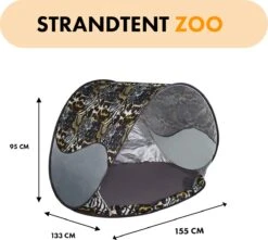 Deryan Luxe Pop Up Strandtent - Anti-UV 50+ - Zoo 8 Deryan Luxe Pop Up Strandtent - Anti-UV 50+ - Zoo -Kampeeruitrusting 1200x1076