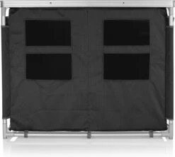 Campart Campingkeuken KI-0734 - Campingkast Groot - 4 Verstelbare Poten - Opvouwbaar En Lichtgewicht - Inclusief Opbergtas - Grijs -Kampeeruitrusting 1200x1077