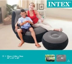 Intex Lounge Stoel - Ultra Lounge - Opblaasbaar - Grijs/zwart -Kampeeruitrusting 1200x1080 2