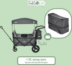 FableKids LEO X4Plus Opvouwbare Wagen Met Dak Fossil Grey 19 FableKids LEO X4Plus Opvouwbare Wagen Met Dak Fossil Grey -Kampeeruitrusting 1200x1089 3