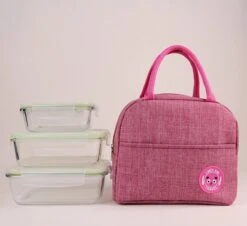 Koeltas - Lunchtas - Volwassenen En Kinderen - Compact & Handig: Zomer - Picknick -School - Lunch - Werk - Klassiek Roze -Kampeeruitrusting 1200x1096 4