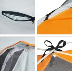 Relaxdays Strandtent Pop-up - Omkleedtent - 145x180 Cm - 2-3 Personen - Beachtent -compact - Oranje -Kampeeruitrusting 1200x1113
