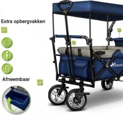 Tresko- Bolderkar, Grijs, Opvouwbaar, Met Dakje, Geschikt Tot 80 Kg - Bolderwagen - Kinderenvervoer - Bolderkarren - Tuinkar - Kinderwagen 13 Tresko- Bolderkar, Grijs, Opvouwbaar, Met Dakje, Geschikt Tot 80 Kg - Bolderwagen - Kinderenvervoer - Bolderkarren - Tuinkar - Kinderwagen -Kampeeruitrusting 1200x1124 4