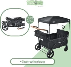 FableKids LEO X4Lite Opvouwbare Handkar Met Dak Onyx Zwart 22 FableKids LEO X4Lite Opvouwbare Handkar Met Dak Onyx Zwart -Kampeeruitrusting 1200x1131 4