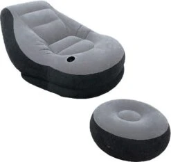 Intex Lounge Stoel - Ultra Lounge - Opblaasbaar - Grijs/zwart -Kampeeruitrusting 1200x1132 1