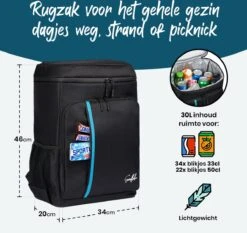 Sunflake Koelrugzak Groot - Lunchtas - Koeltas Backpack Voor Dames & Heren - Zwart 11 Sunflake Koelrugzak Groot - Lunchtas - Koeltas Backpack Voor Dames & Heren - Zwart -Kampeeruitrusting 1200x1132 8