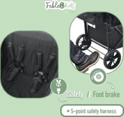 FableKids LEO X4Lite Opvouwbare Handkar Met Dak Onyx Zwart 20 FableKids LEO X4Lite Opvouwbare Handkar Met Dak Onyx Zwart -Kampeeruitrusting 1200x1134 5