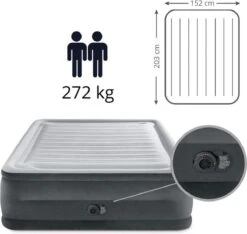 Intex Luchtbed - 2-Persoons - 152 X 203 X 33 Cm - Grijs - Met Ingebouwde Pomp, Hoeslaken Wit En Reparatieset 14 Intex Luchtbed - 2-Persoons - 152 X 203 X 33 Cm - Grijs - Met Ingebouwde Pomp, Hoeslaken Wit En Reparatieset -Kampeeruitrusting 1200x1138 1