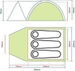 Coleman Darwin 3 Plus Koepeltent - 3-Persoons - Groen -Kampeeruitrusting 1200x1141 1