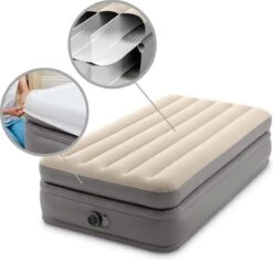 Intex Prime Comfort - Luchtbed - 1-Persoons - 99x191x51 Cm (BxLxH) - Grijs - Met Ingebouwde Motorpomp 16 Intex Prime Comfort - Luchtbed - 1-Persoons - 99x191x51 Cm (BxLxH) - Grijs - Met Ingebouwde Motorpomp -Kampeeruitrusting 1200x1144 1