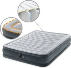 Intex Luchtbed - Twijfelaar - 137 X 191 X 33 Cm - Grijs - Met Ingebouwde Pomp, Hoeslaken Antraciet En Reparatieset 17 Intex Luchtbed - Twijfelaar - 137 X 191 X 33 Cm - Grijs - Met Ingebouwde Pomp, Hoeslaken Antraciet En Reparatieset -Kampeeruitrusting 1200x1152