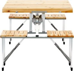 CAMPZ Fir Wood Picknicktafel, Bruin/grijs 9 CAMPZ Fir Wood Picknicktafel, Bruin/grijs -Kampeeruitrusting 1200x1158 3