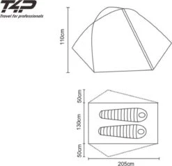 Expedition Tent T2 - Donker Groen - 2 Persoons -Kampeeruitrusting 1200x1163