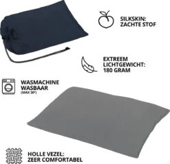 Dutch Mountains Slaapzak Goeree XL - Kussen 25x15cm - 220x90cm Katoenen Slaapzak - Tochtstrip -Kampeeruitrusting 1200x1163 3