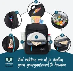 Sunflake Koelrugzak - Lunchtas - Koeltas Backpack Voor Dames & Heren - Zwart -Kampeeruitrusting 1200x1170 6