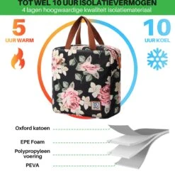 Brisby 4 Laags Geïsoleerde Koeltas - Lunchtas 7 Liter - Bloemetjes 12 Brisby 4 Laags Geïsoleerde Koeltas - Lunchtas 7 Liter - Bloemetjes -Kampeeruitrusting 1200x1178 8
