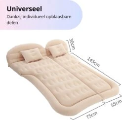 Opblaasbaar Auto Matras - Auto Luchtbed Zwart - Achterbank En Achterbak - Tweepersoons 3-in-1 Universeel Automatras - Inclusief Elektrische Pomp En Accessoires - Kampeer Luchtbed Voor Reizen -Kampeeruitrusting 1200x1180 1