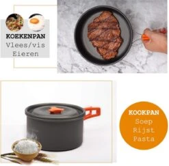 Camping Outdoor Kookset 13-delig Camping Servies En Pannen Pannenset Keukengerei - BPA-vrij & Geen Giftige Stoffen - Opvouwbaar & Licht - Ideaal Voor Reizen, Festival, Wandelen -Kampeeruitrusting 1200x1180 9