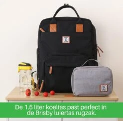 Brisby 4 Laags Geïsoleerde Koeltas - Lunchtas 1.5 Liter - Lichtgrijs -Kampeeruitrusting 1200x1181 9